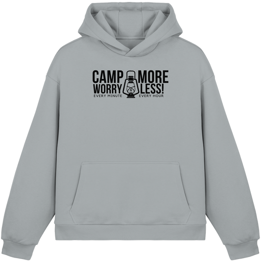 Clever Outdoor Camp More Worry Less  - Fluffy Boxcut Hoodie - clever-outdoor.de
