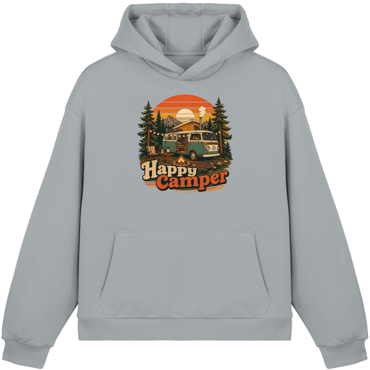 Clever Outdoor Happy Camper - Fluffy Boxcut Hoodie - clever-outdoor.de