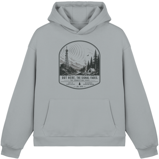 Clever Outdoor Signal Fades - Fluffy Boxcut Hoodie - clever-outdoor.de