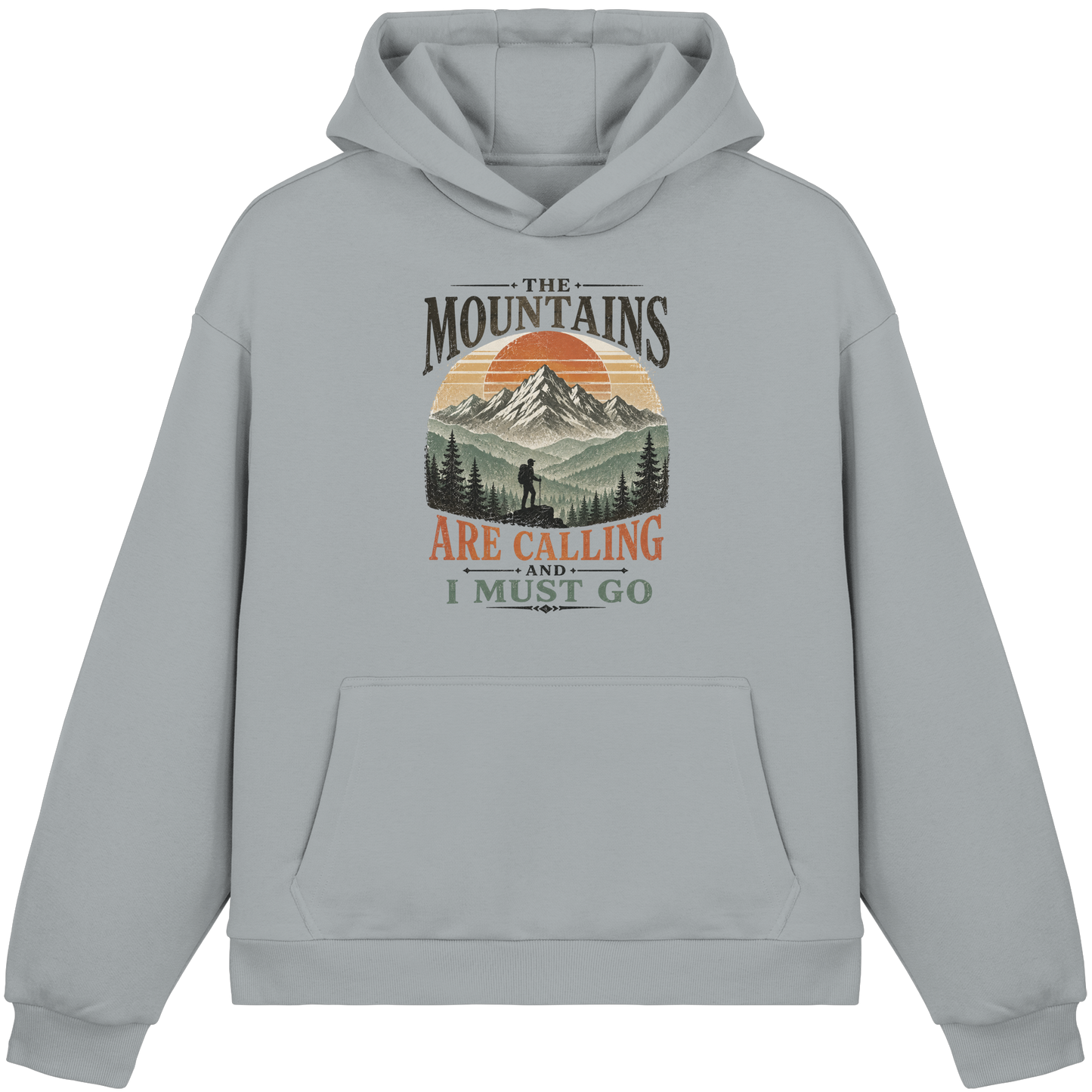 Clever Outdoor The Mountains Are Calling And I Must GOo - Fluffy Boxcut Hoodie