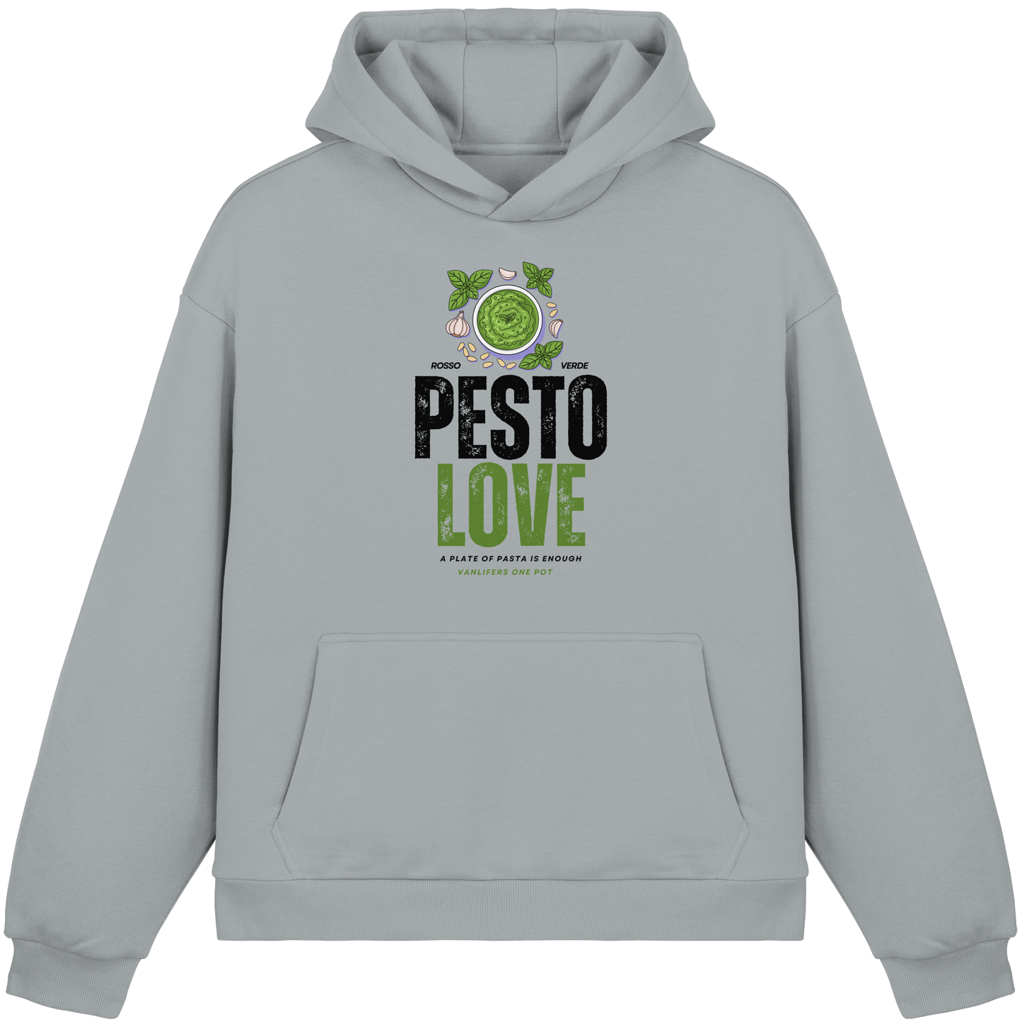 Clever Outdoor Pesto Love - Fluffy Boxcut Hoodie