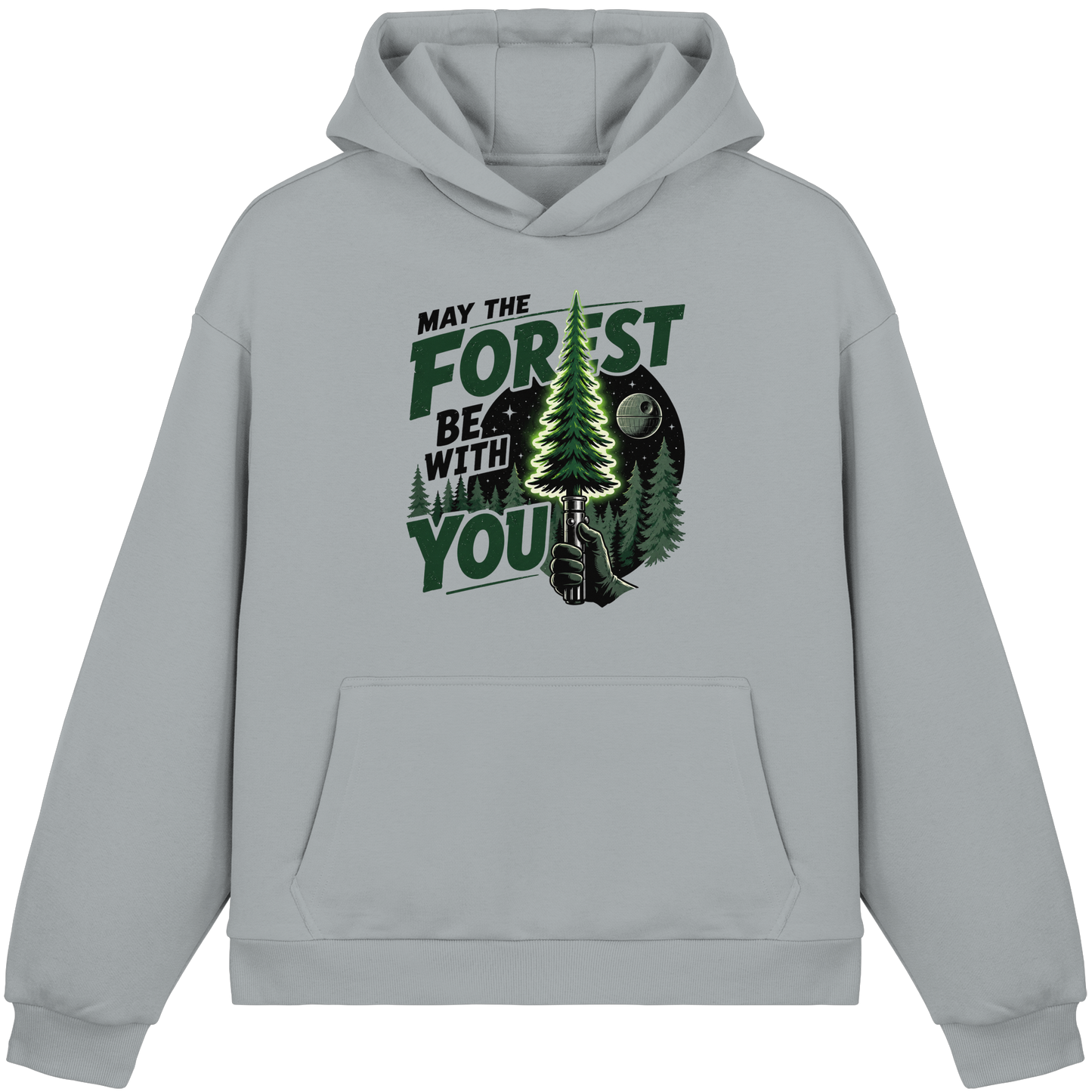 Clever Outdoor May The Forest Be With You - Fluffy Boxcut Hoodie