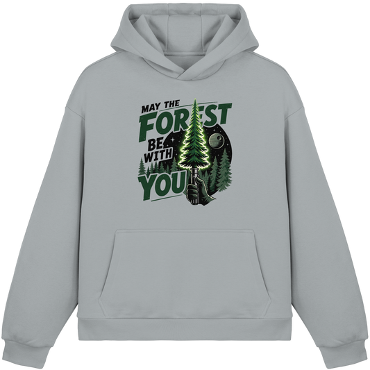 Clever Outdoor May The Forest Be With You - Fluffy Boxcut Hoodie - clever-outdoor.de