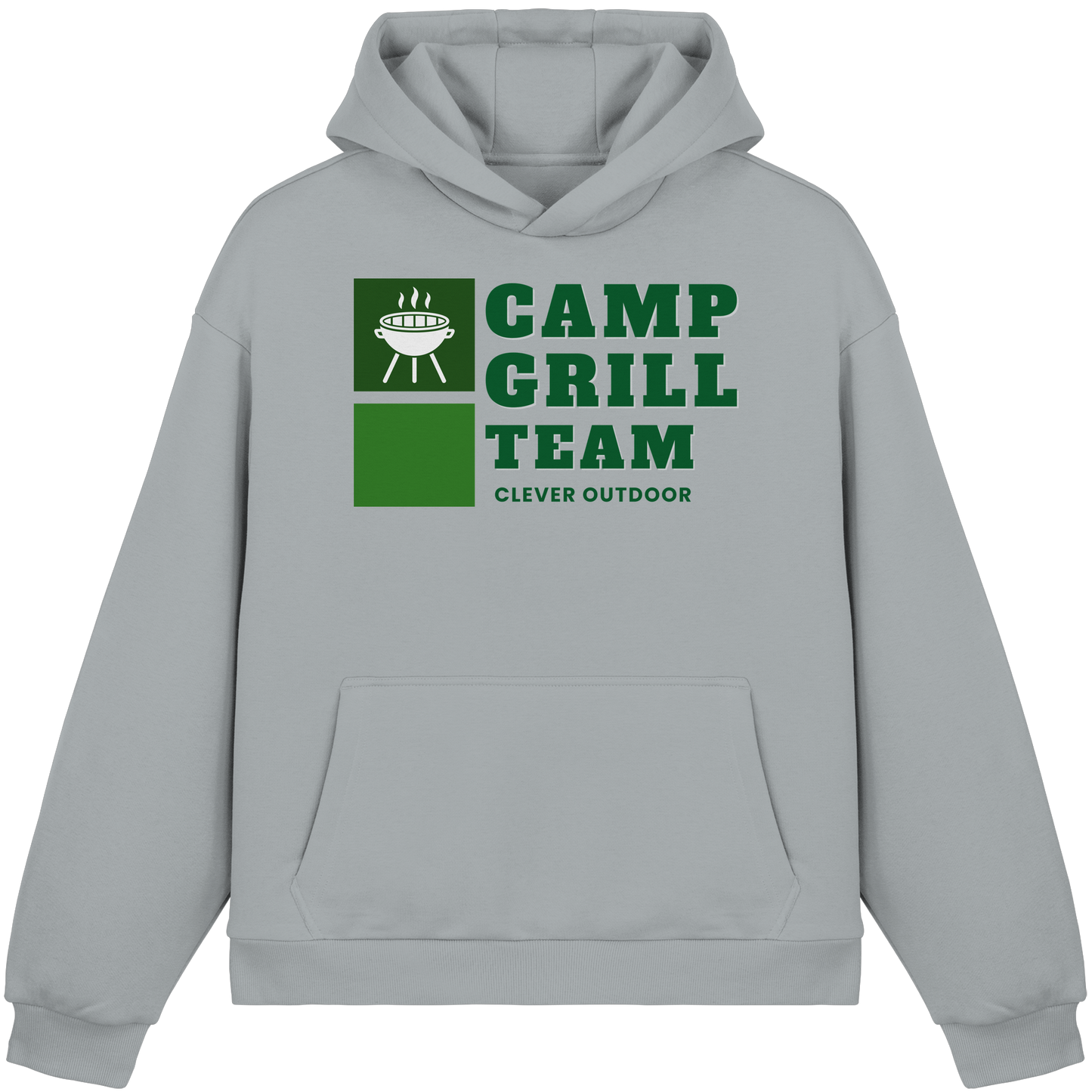 Clever Outdoor Camp Grill Team  - Fluffy Boxcut Hoodie