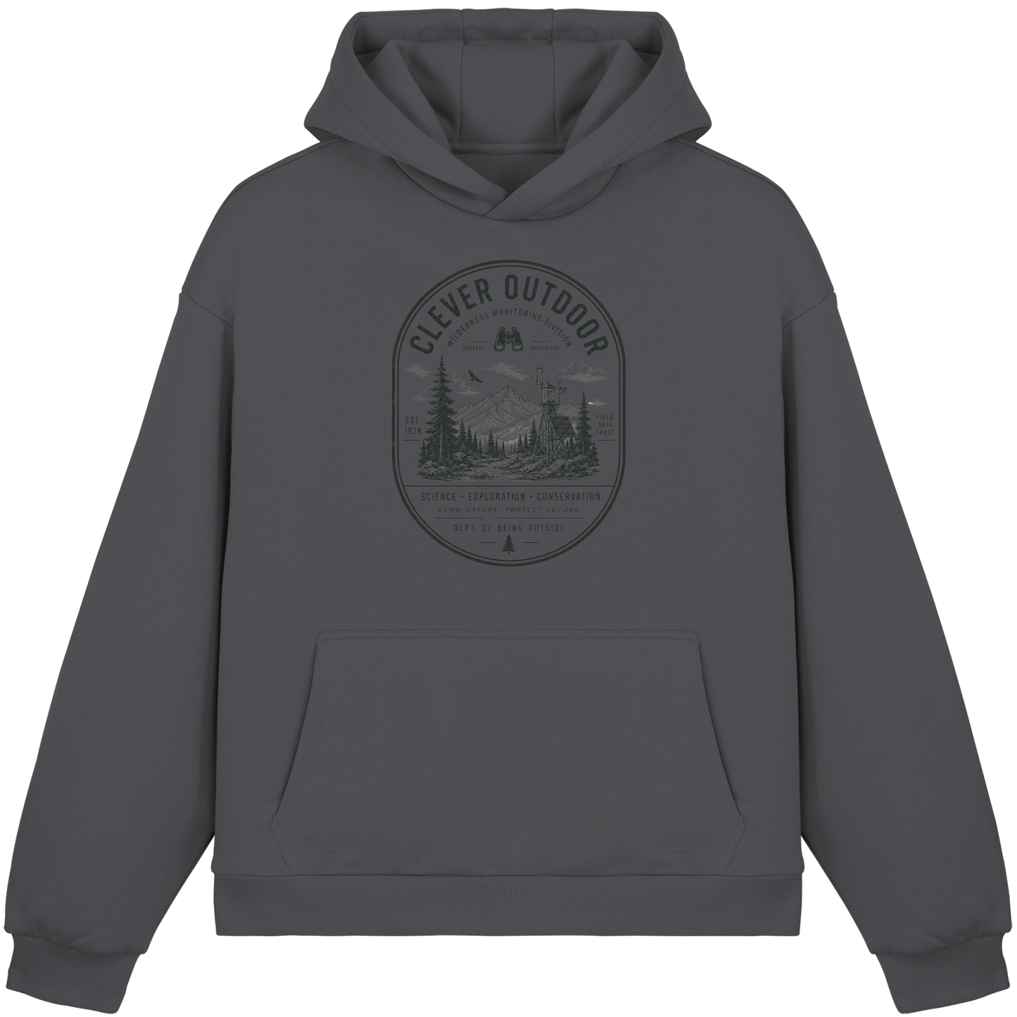 Clever Outdoor Monitoring Division - Fluffy Boxcut Hoodie