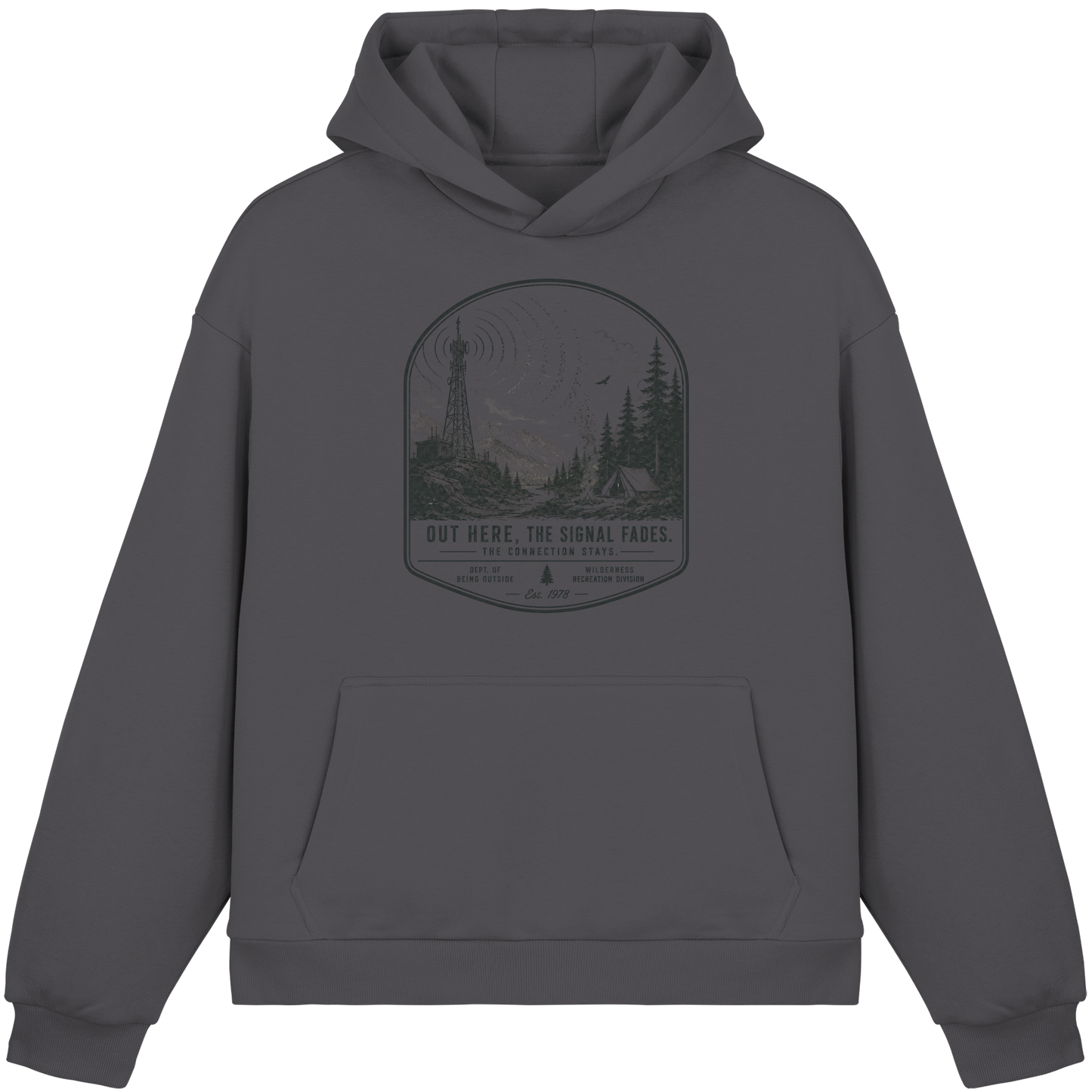Clever Outdoor Signal Fades - Fluffy Boxcut Hoodie