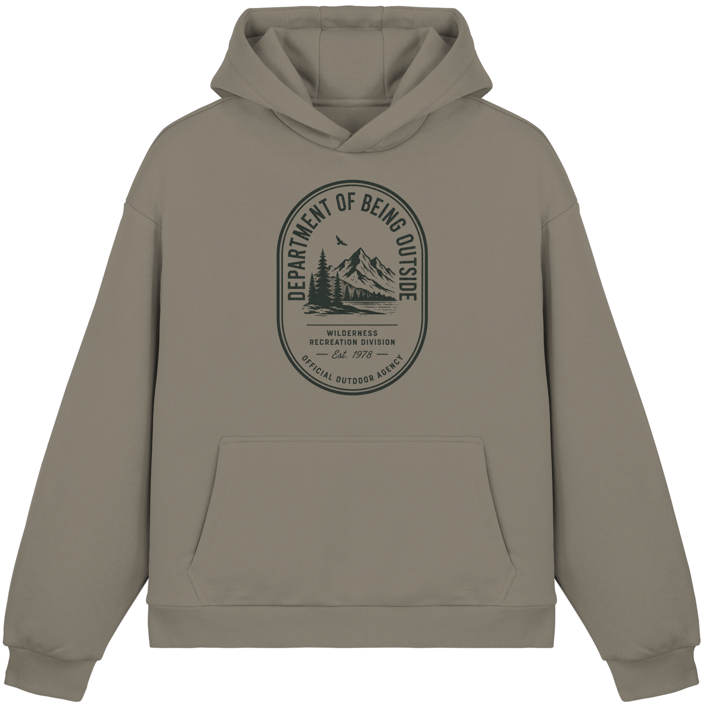 Clever Outdoor Being Outside - Fluffy Boxcut Hoodie