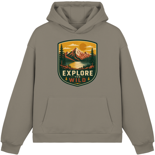 Clever Outdoor Explore The Wild - Fluffy Boxcut Hoodie - clever-outdoor.de