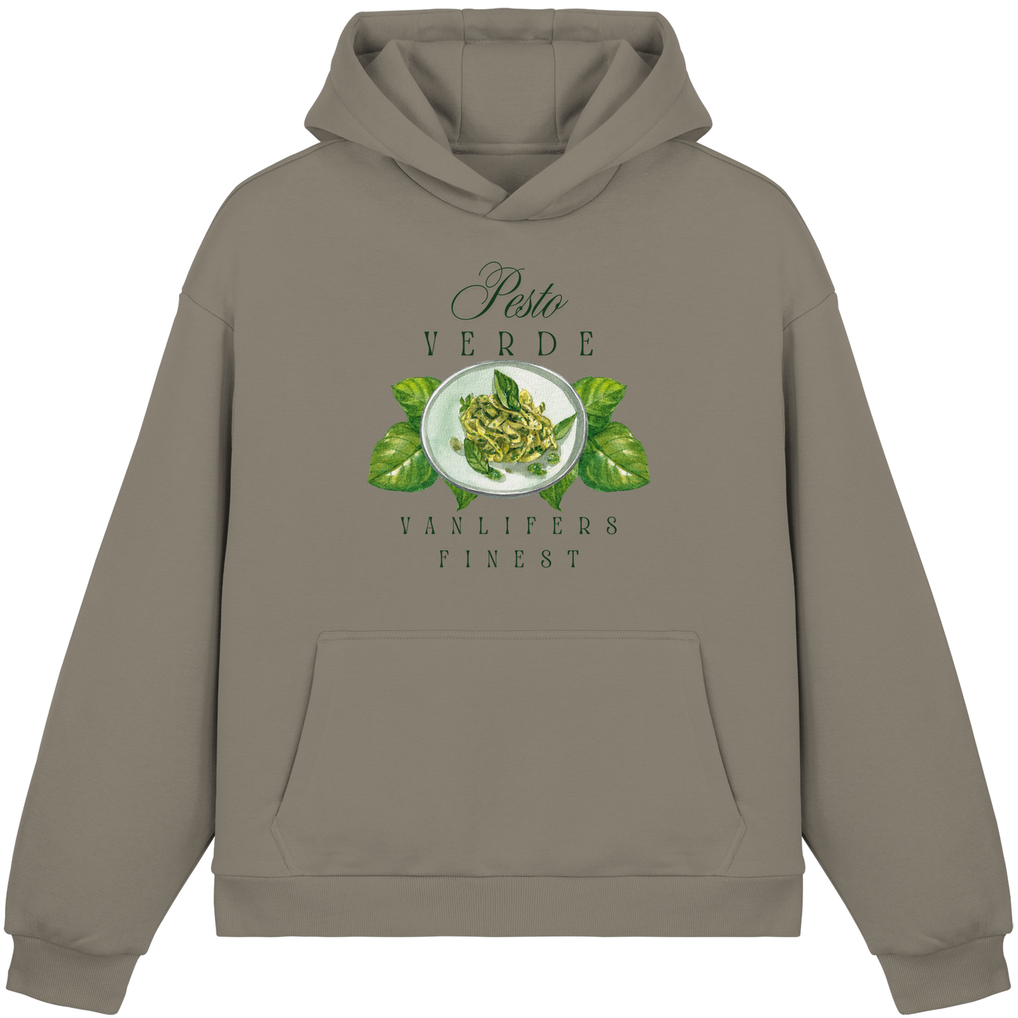 Clever Outdoor Pesto Verde - Fluffy Boxcut Hoodie