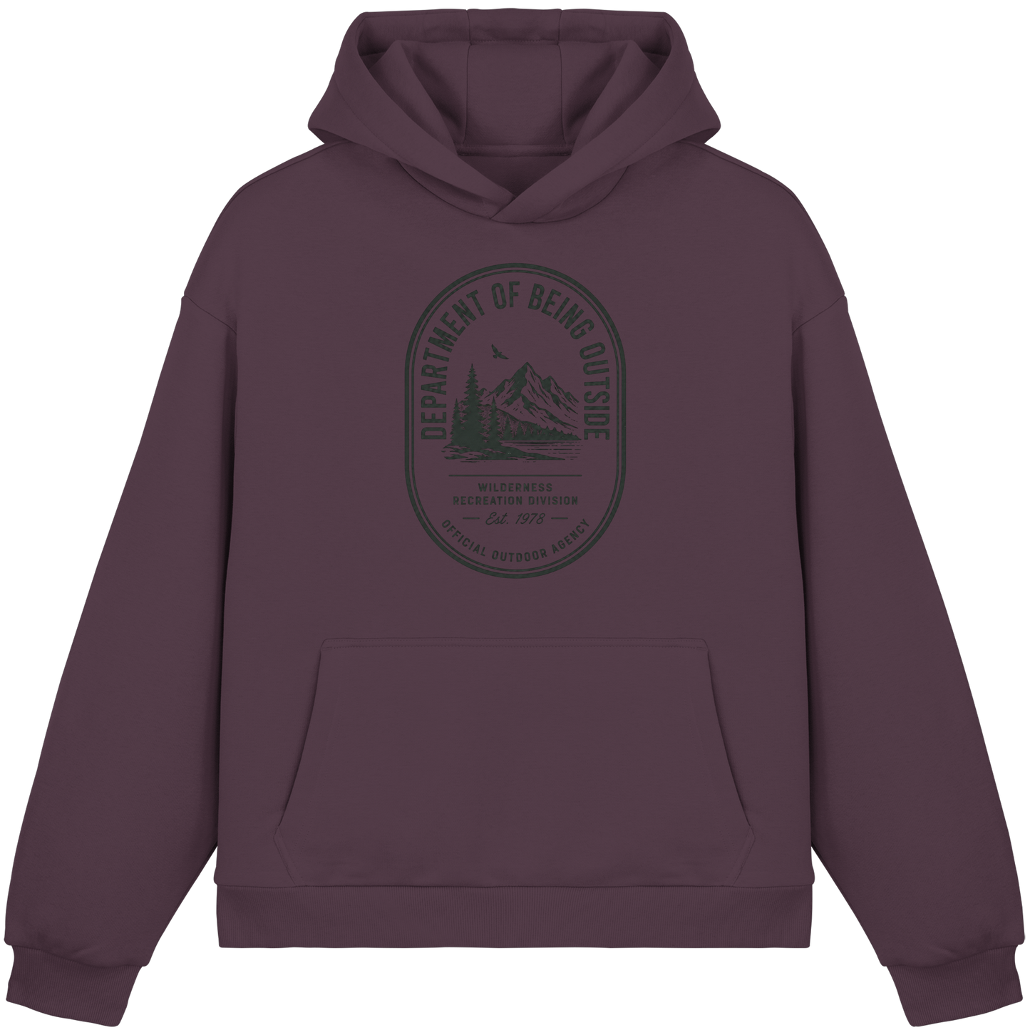 Clever Outdoor Being Outside - Fluffy Boxcut Hoodie