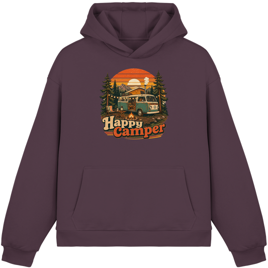 Clever Outdoor Happy Camper - Fluffy Boxcut Hoodie - clever-outdoor.de