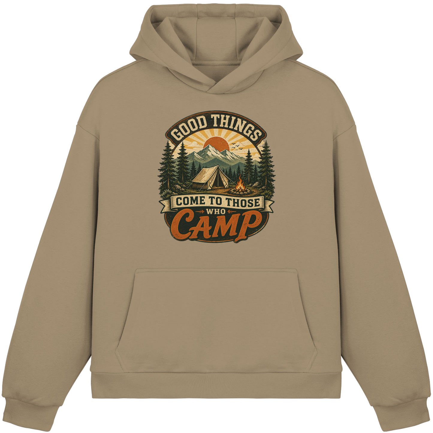 Clever Outdoor Good Things Come To Those Who Camp - Fluffy Boxcut Hoodie