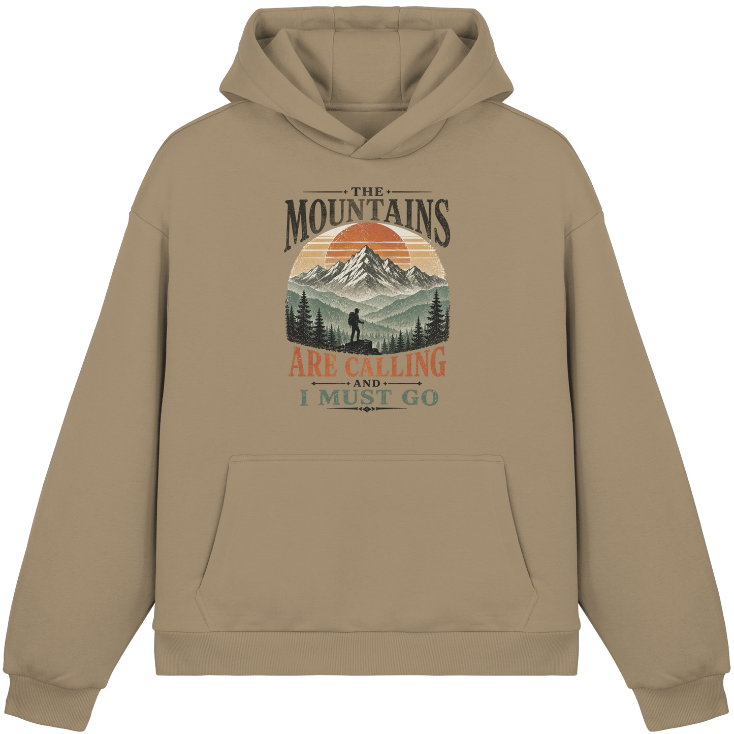 Clever Outdoor The Mountains Are Calling And I Must GOo - Fluffy Boxcut Hoodie