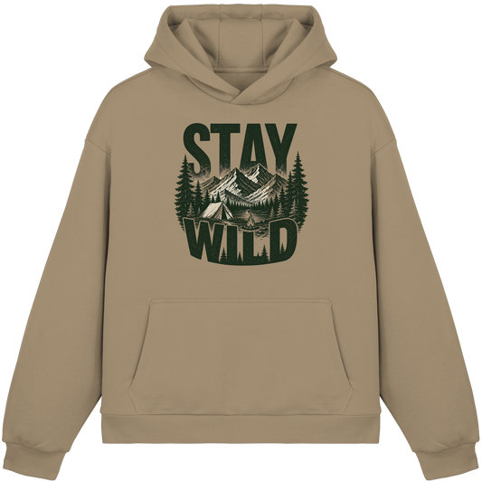 Clever Outdoor Stay Wild  - Fluffy Boxcut Hoodie - clever-outdoor.de