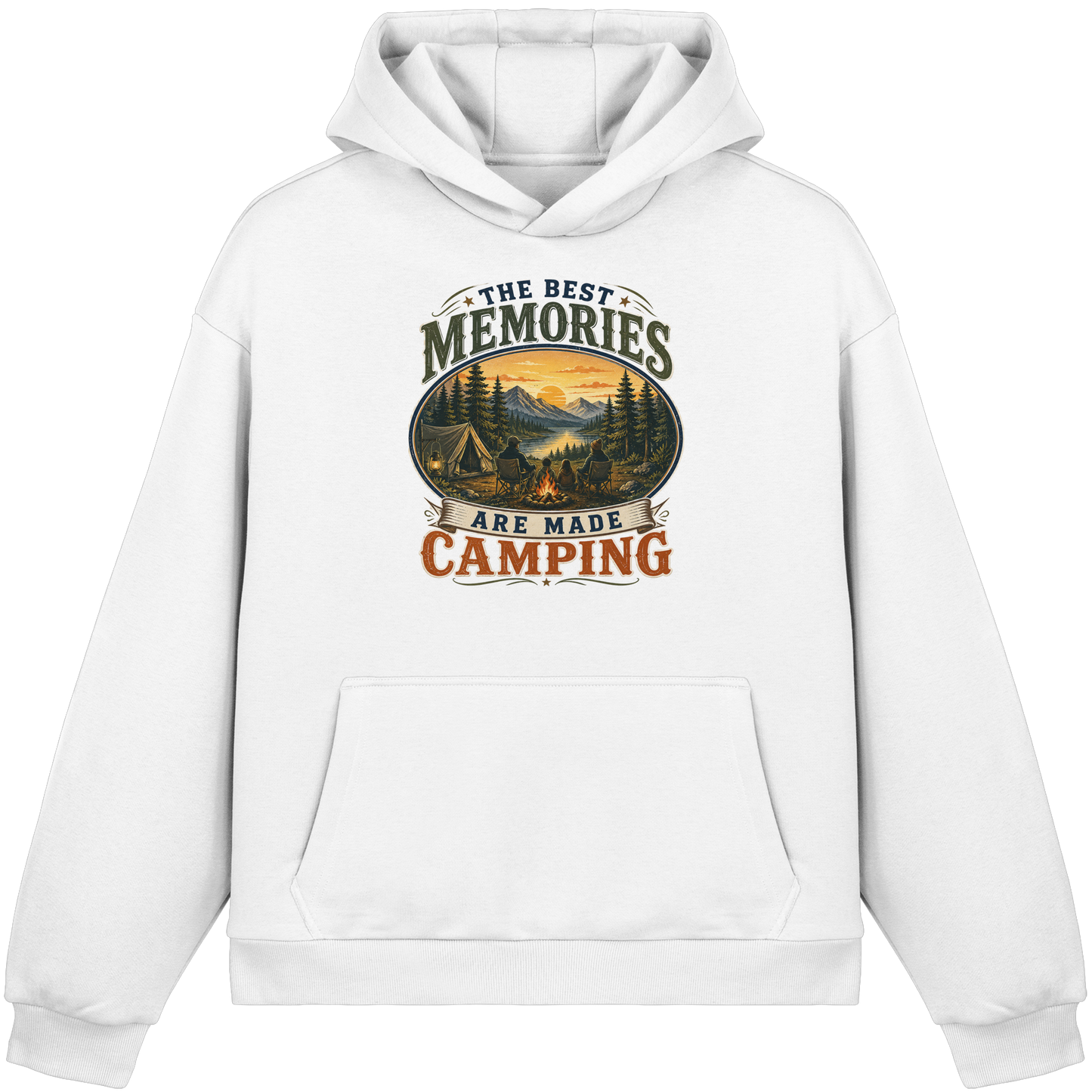 Clever Outdoor The Best Memories Are Made Camping - Fluffy Boxcut Hoodie