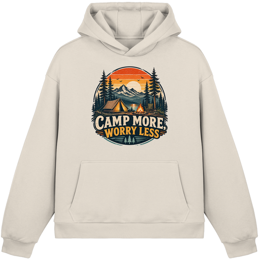 Clever Outdoor Camp More Worry Less - Fluffy Boxcut Hoodie - clever-outdoor.de