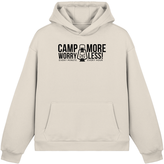 Clever Outdoor Camp More Worry Less  - Fluffy Boxcut Hoodie - clever-outdoor.de