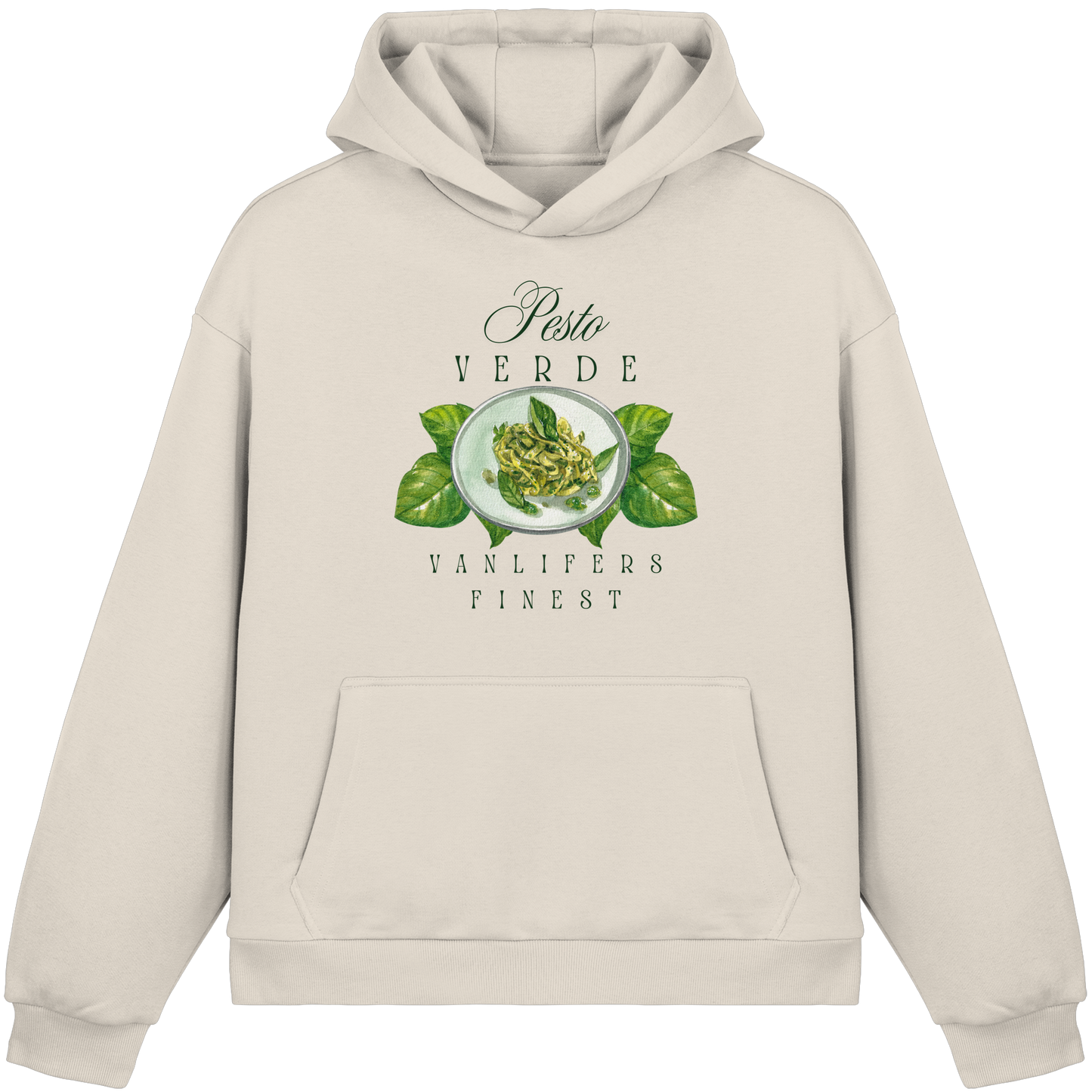 Clever Outdoor Pesto Verde - Fluffy Boxcut Hoodie