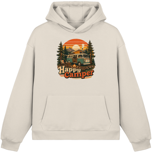 Clever Outdoor Happy Camper - Fluffy Boxcut Hoodie - clever-outdoor.de