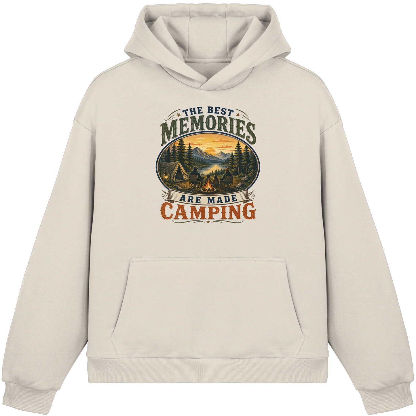 Clever Outdoor The Best Memories Are Made Camping - Fluffy Boxcut Hoodie