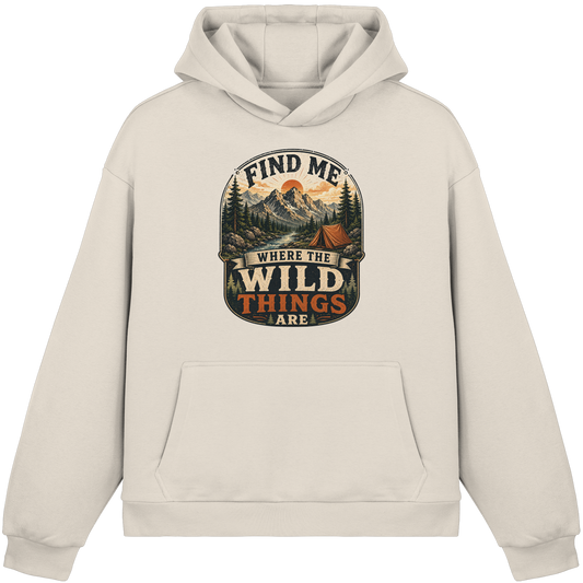 Clever Outdoor Find Me Where The Wild Things Are  - Fluffy Boxcut Hoodie - clever-outdoor.de