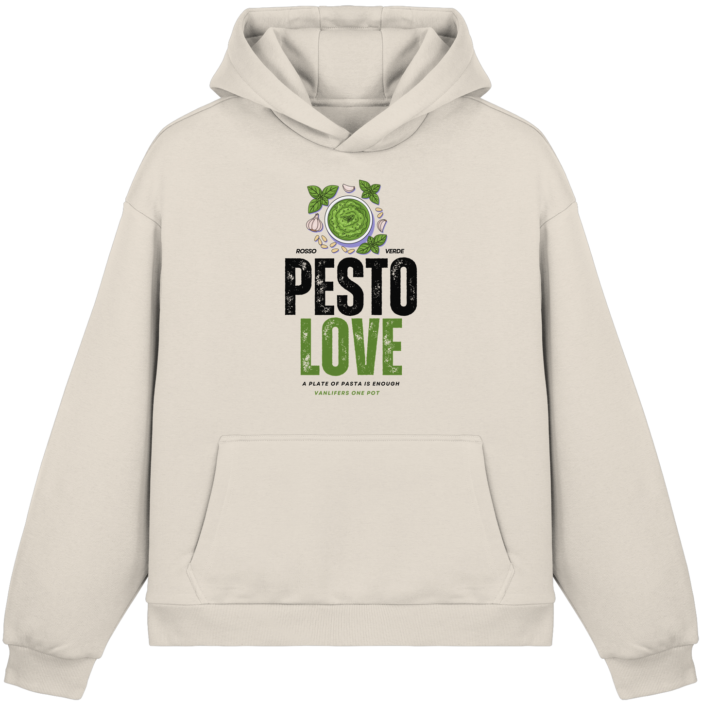 Clever Outdoor Pesto Love - Fluffy Boxcut Hoodie