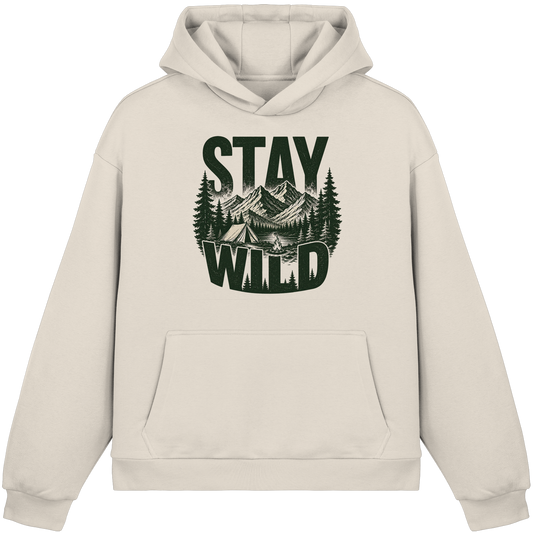 Clever Outdoor Stay Wild  - Fluffy Boxcut Hoodie - clever-outdoor.de