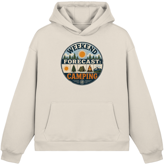 Clever Outdoor Weekend Forecast Camping - Fluffy Boxcut Hoodie - clever-outdoor.de