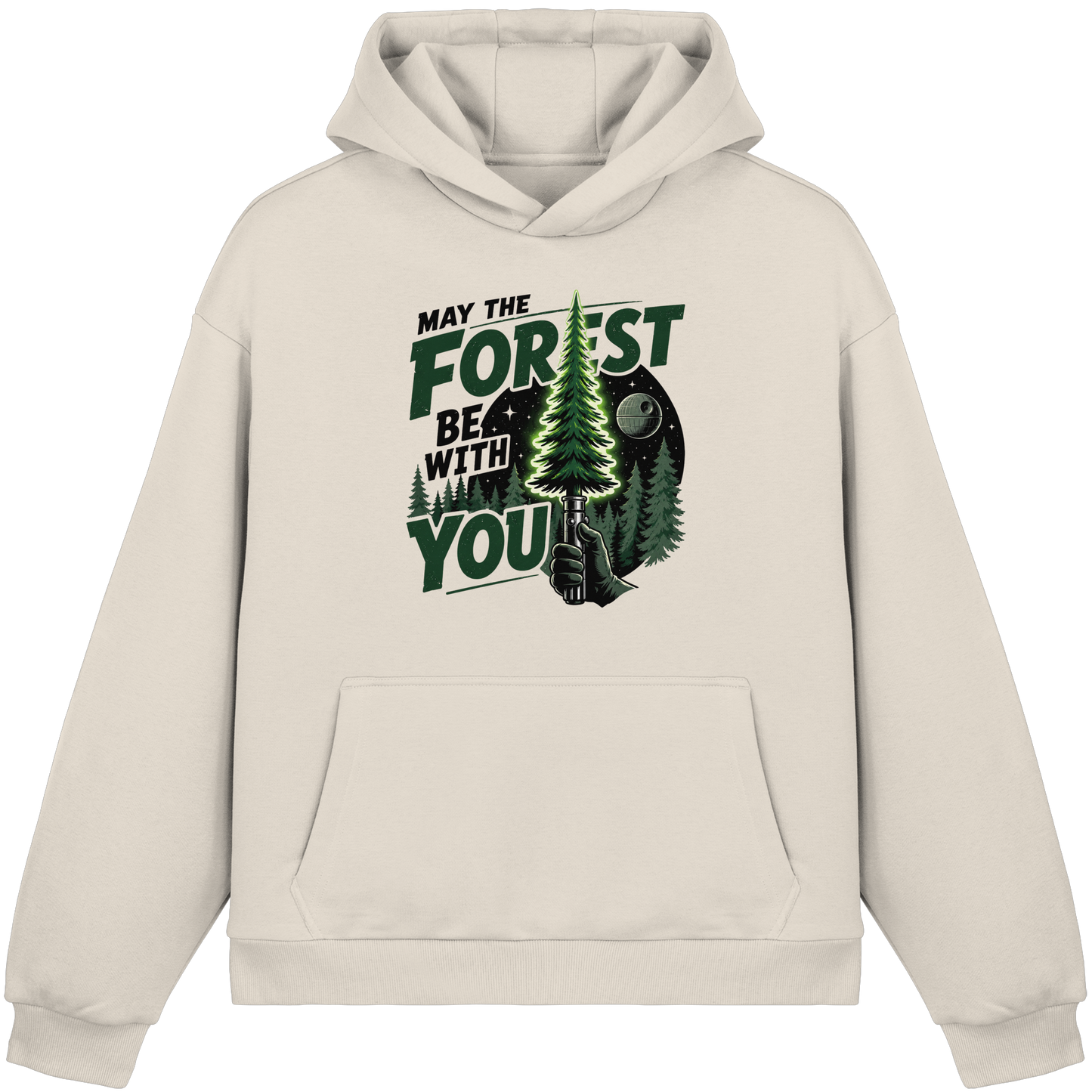 Clever Outdoor May The Forest Be With You - Fluffy Boxcut Hoodie
