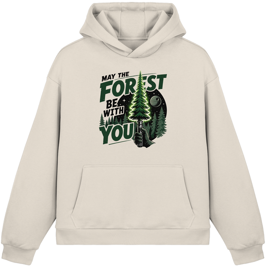 Clever Outdoor May The Forest Be With You - Fluffy Boxcut Hoodie - clever-outdoor.de