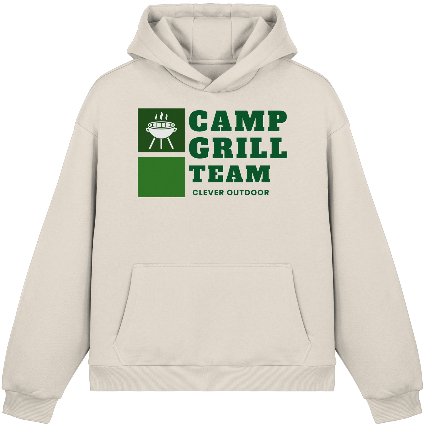 Clever Outdoor Camp Grill Team  - Fluffy Boxcut Hoodie