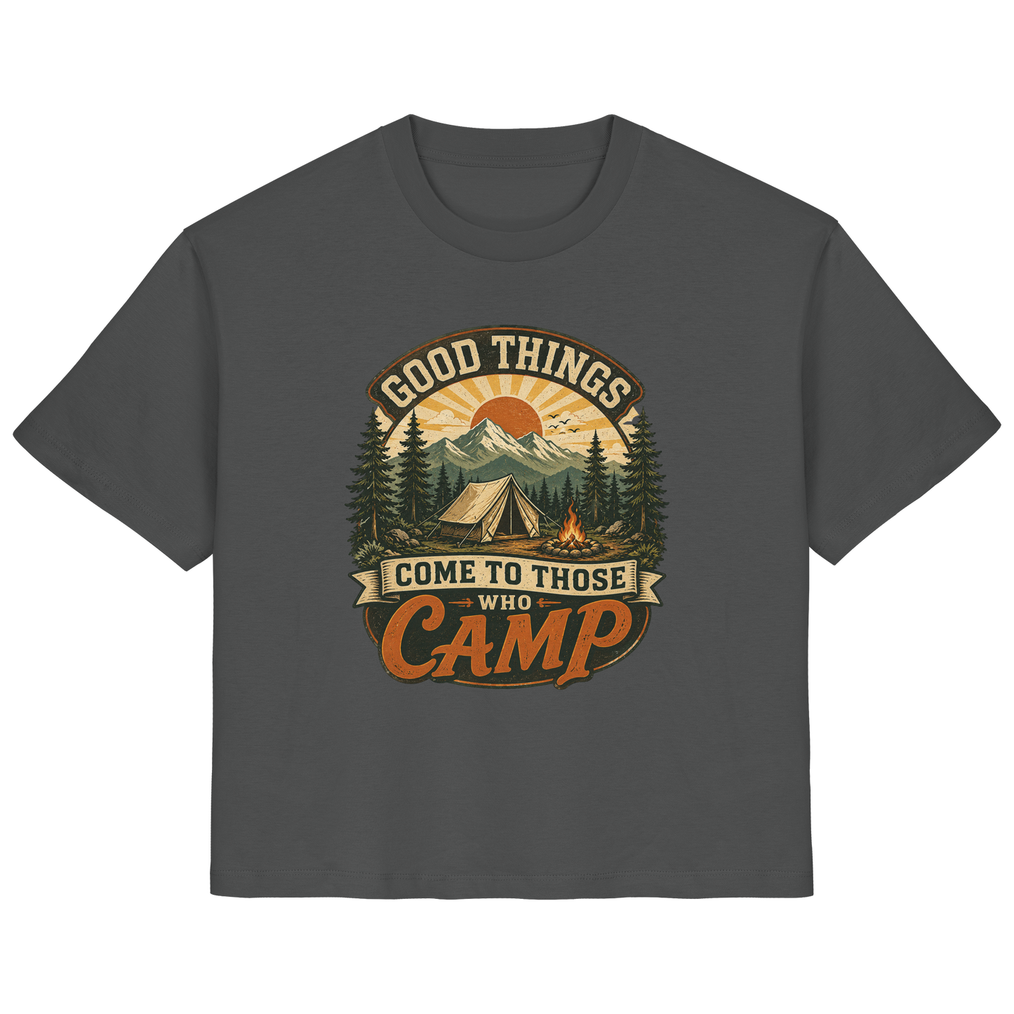 Clever Outdoor Good Things Come To Those Who Camp - Ladies Organic Shirt