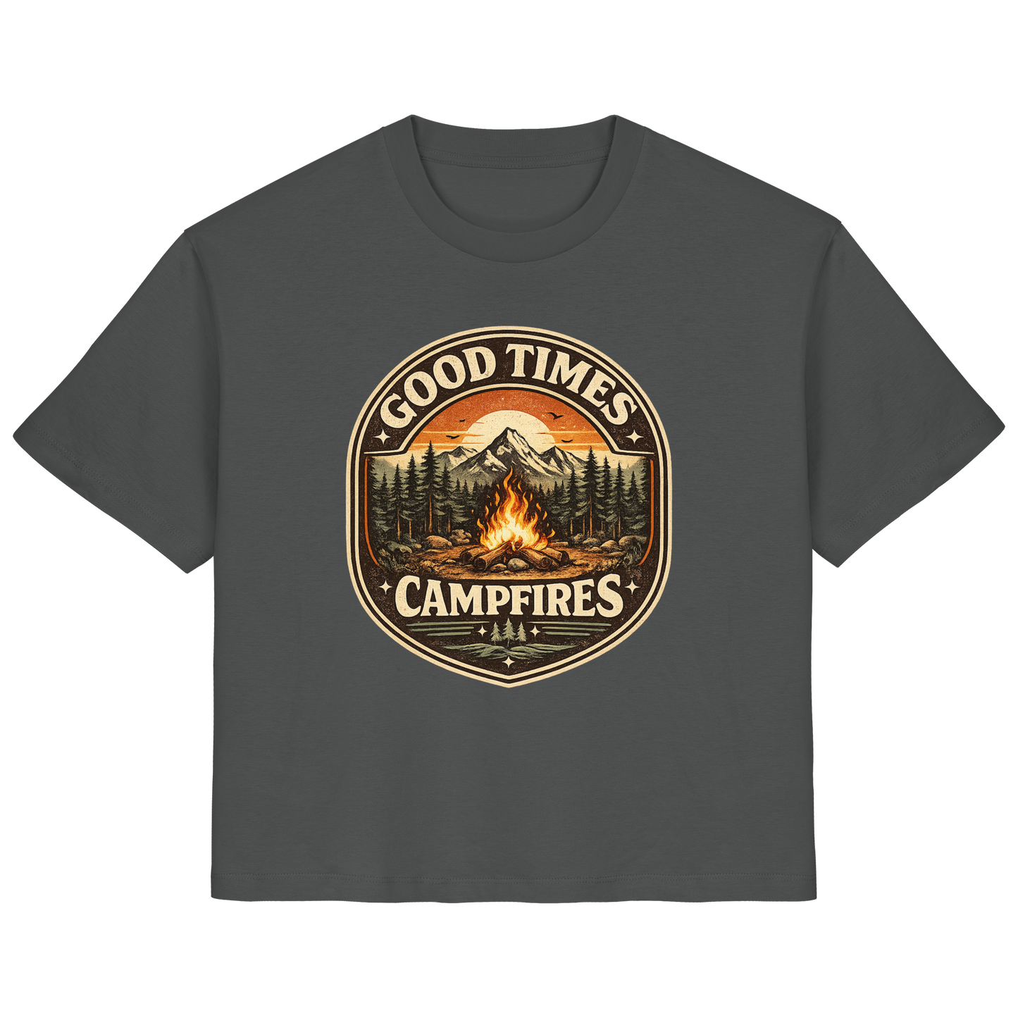 Clever Outdoor Good Times Campfires - Ladies Organic Shirt