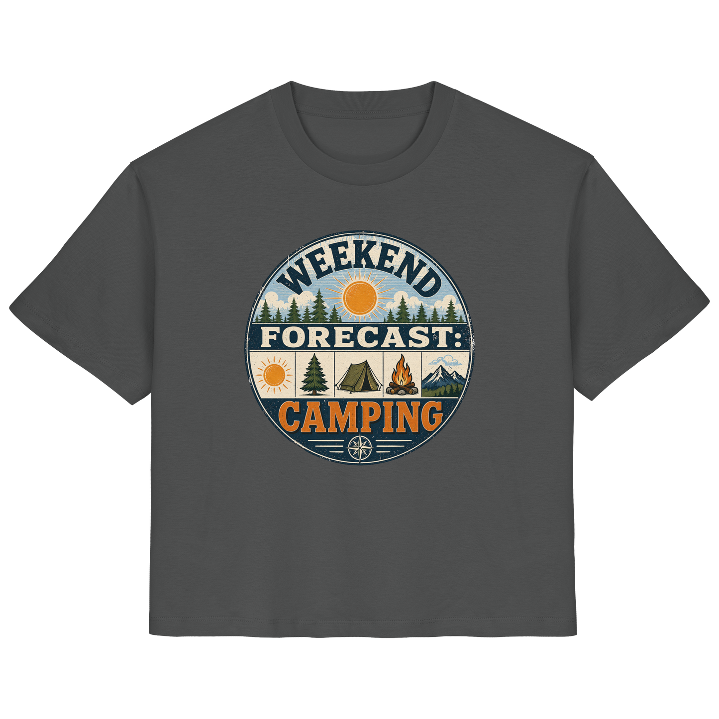 Clever Outdoor Weekend Forecast Camping - Ladies Organic Shirt
