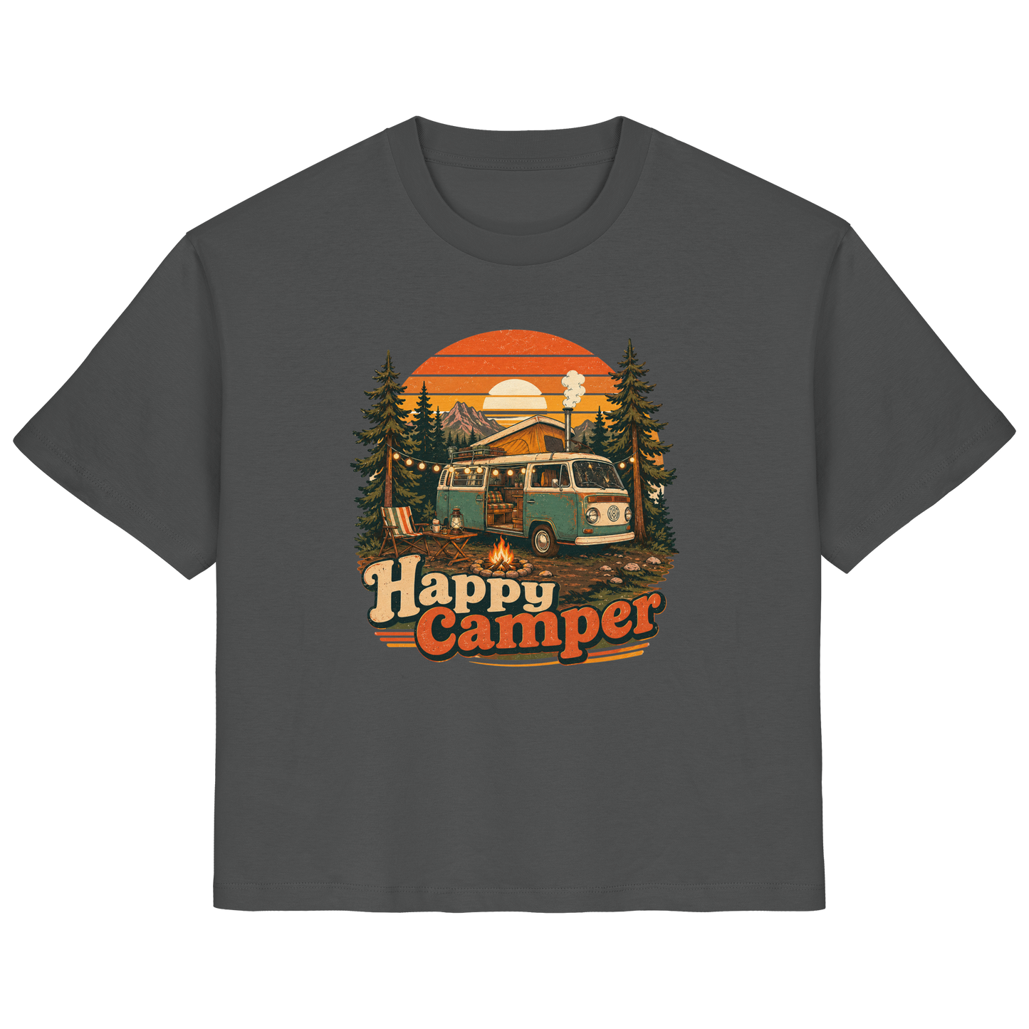 Clever Outdoor Happy Camper - Ladies Organic Shirt