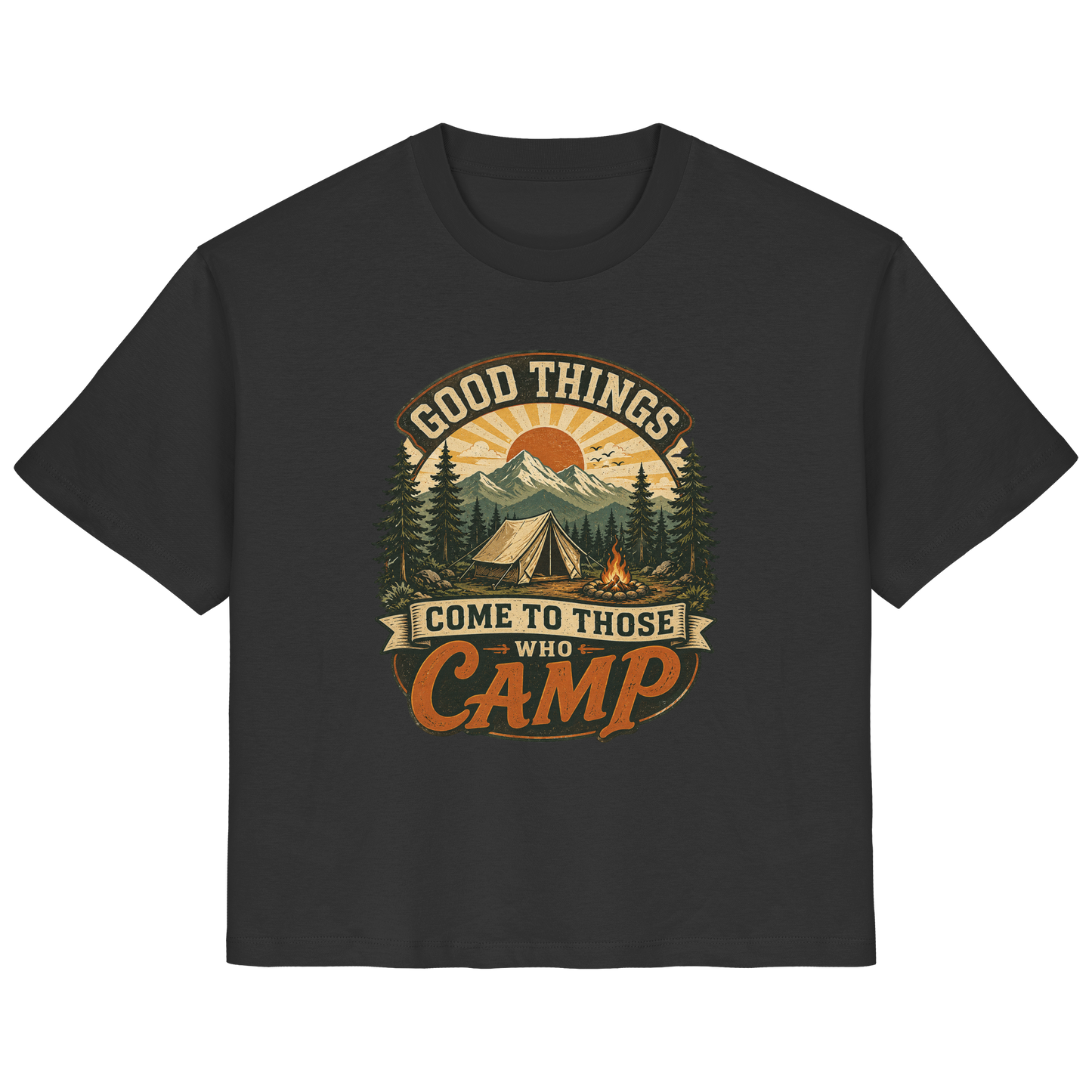 Clever Outdoor Good Things Come To Those Who Camp - Ladies Organic Shirt