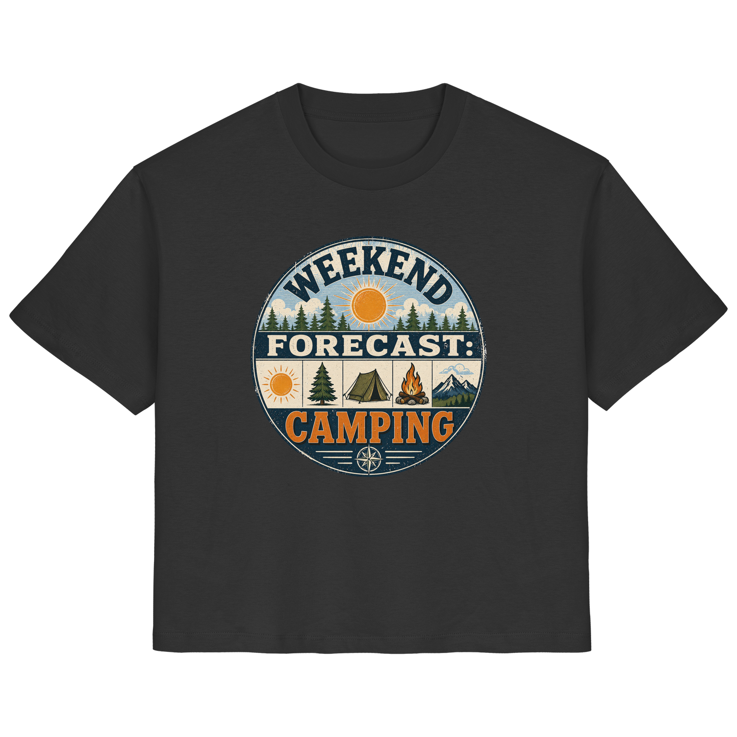 Clever Outdoor Weekend Forecast Camping - Ladies Organic Shirt