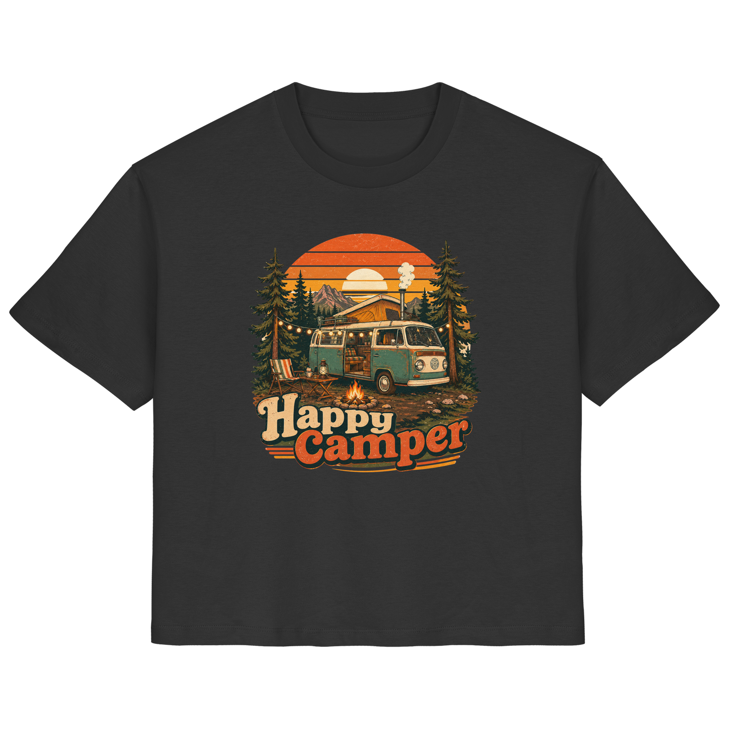 Clever Outdoor Happy Camper - Ladies Organic Shirt