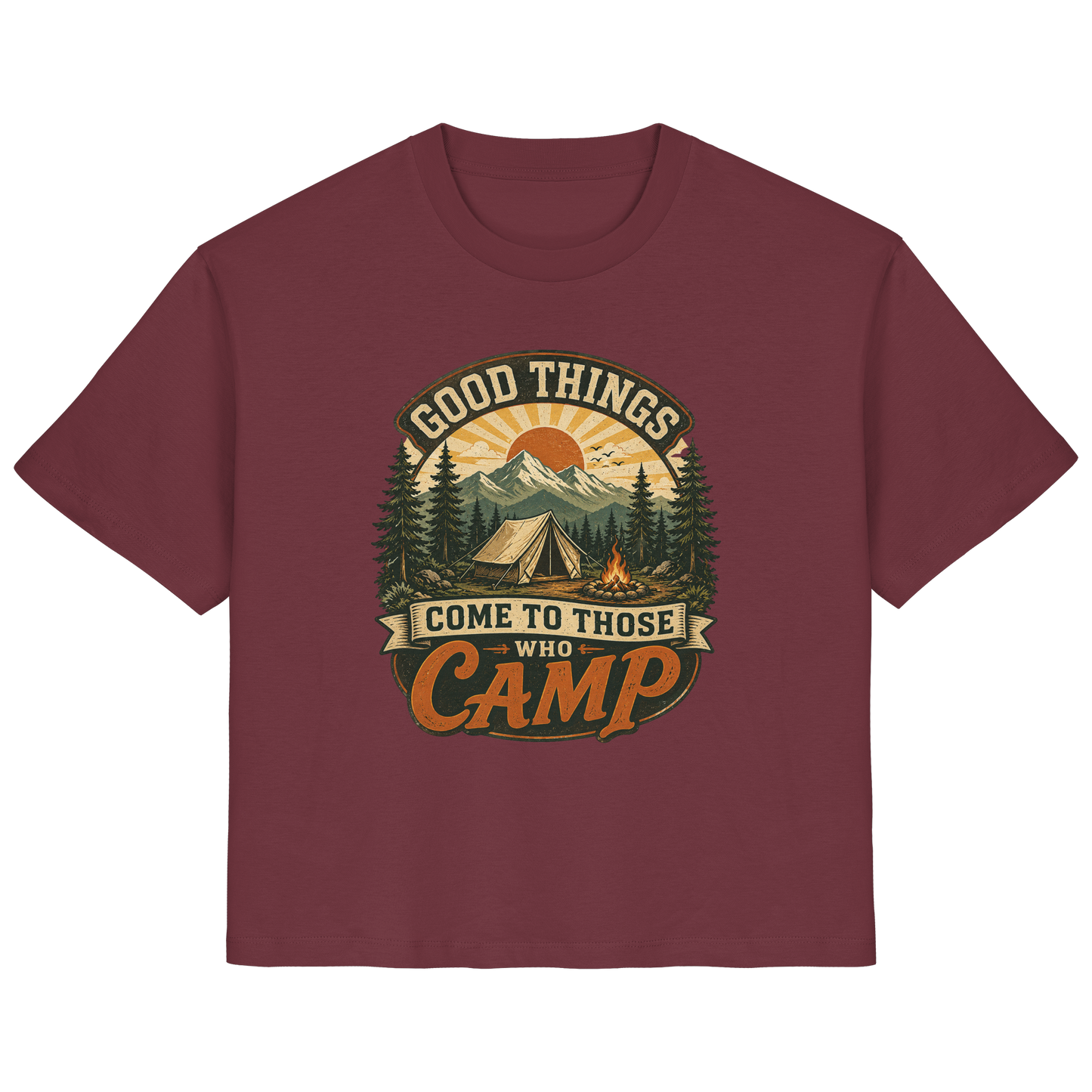 Clever Outdoor Good Things Come To Those Who Camp - Ladies Organic Shirt