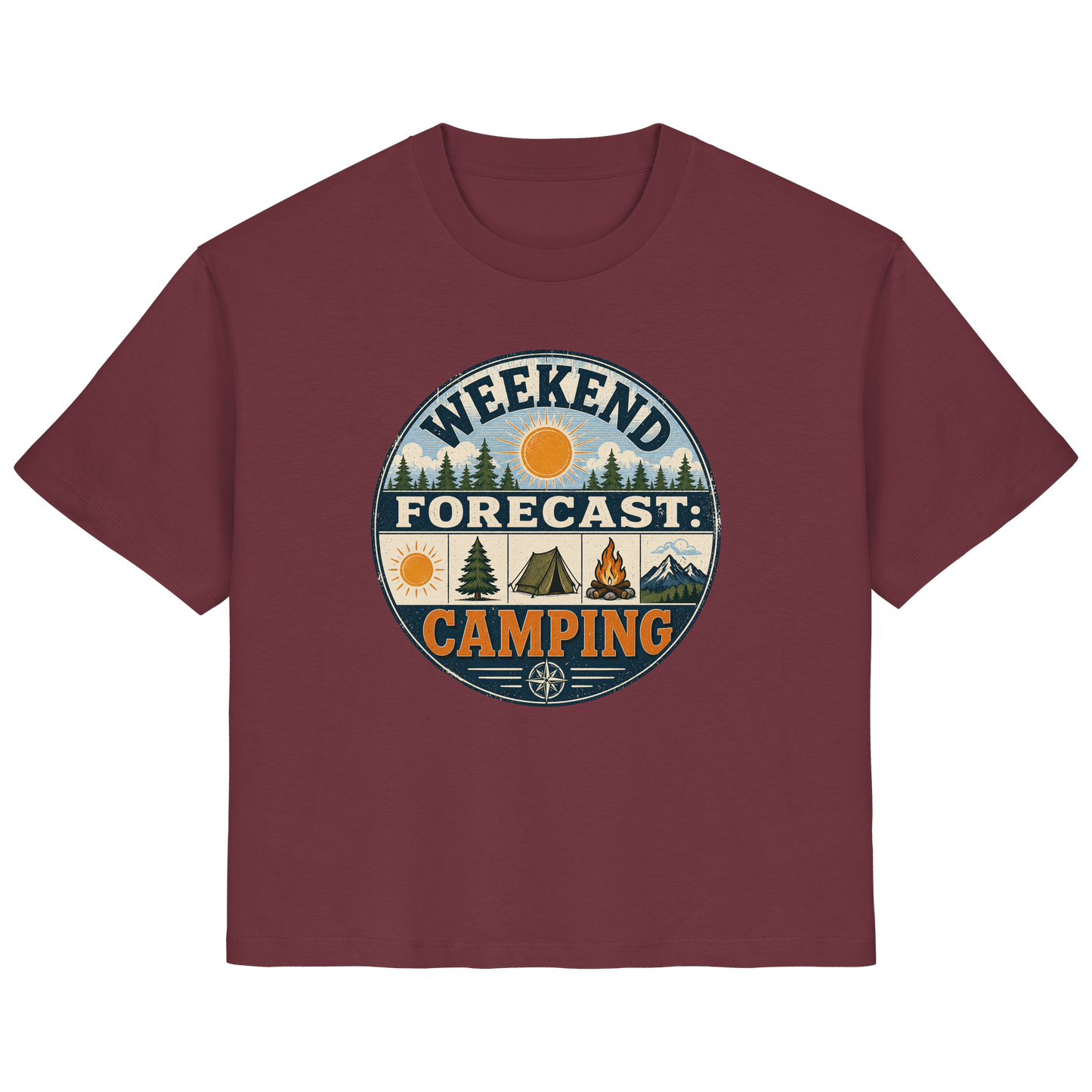 Clever Outdoor Weekend Forecast Camping - Ladies Organic Shirt