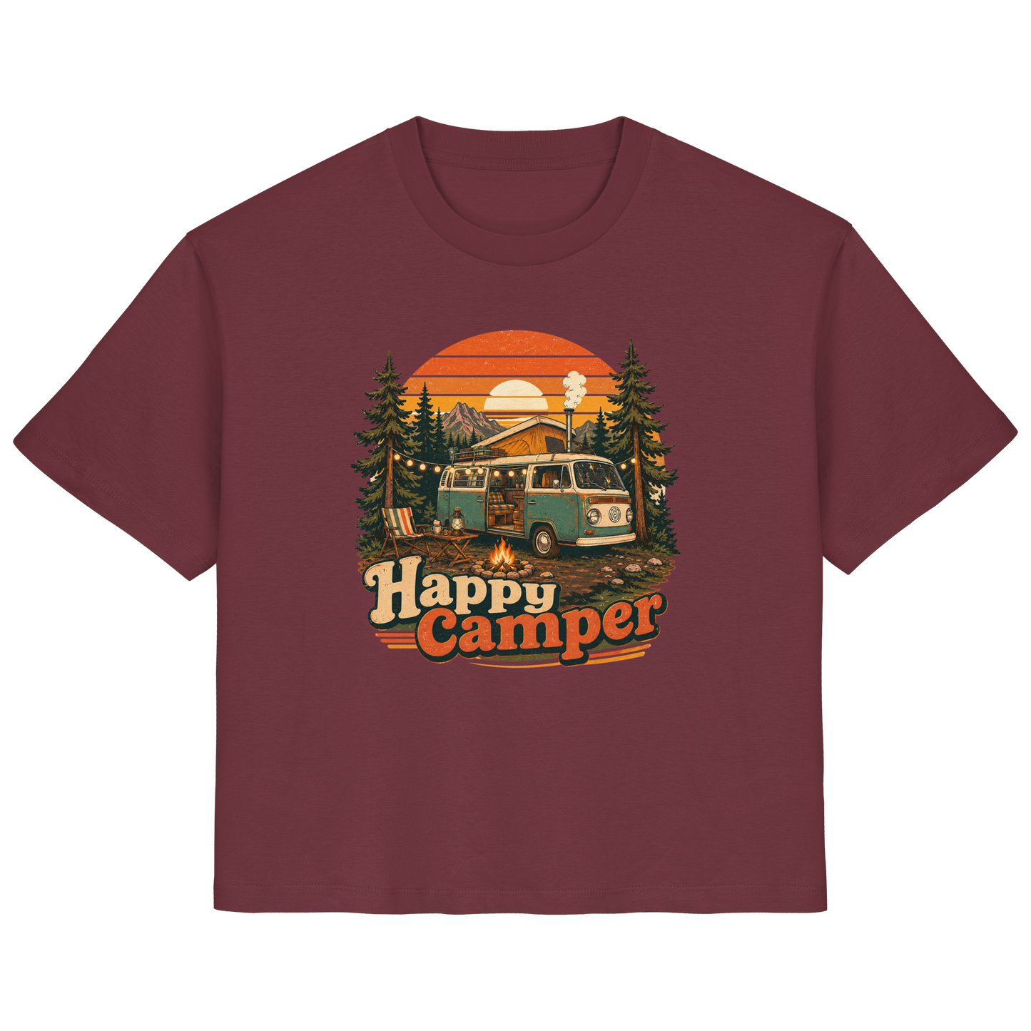 Clever Outdoor Happy Camper - Ladies Organic Shirt