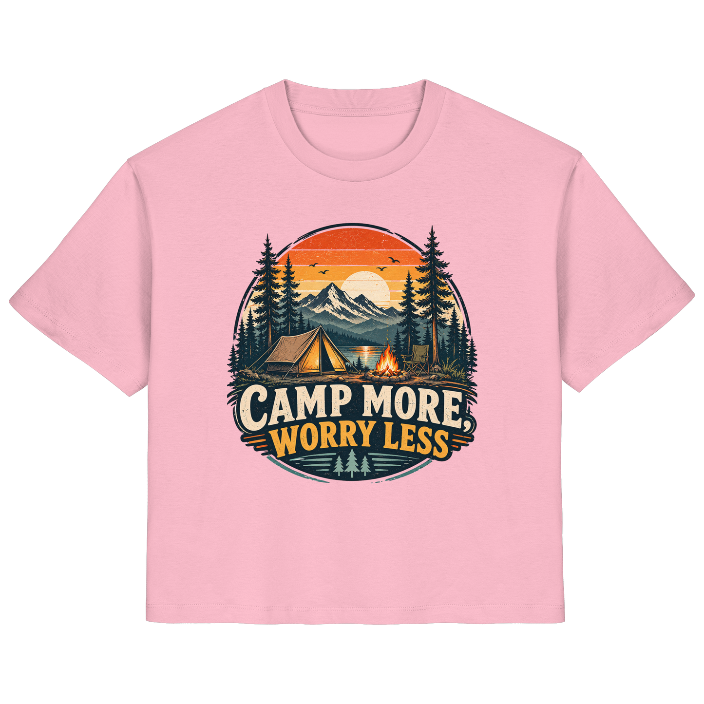 Clever Outdoor Camp More Worry Less - Ladies Organic Shirt