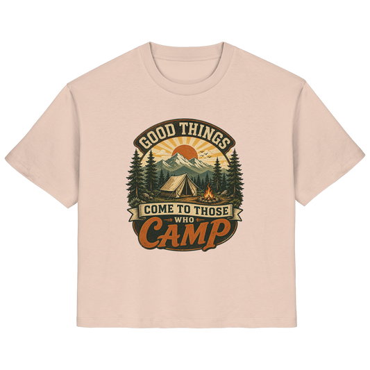 Clever Outdoor Good Things Come To Those Who Camp - Ladies Organic Shirt - clever-outdoor.de