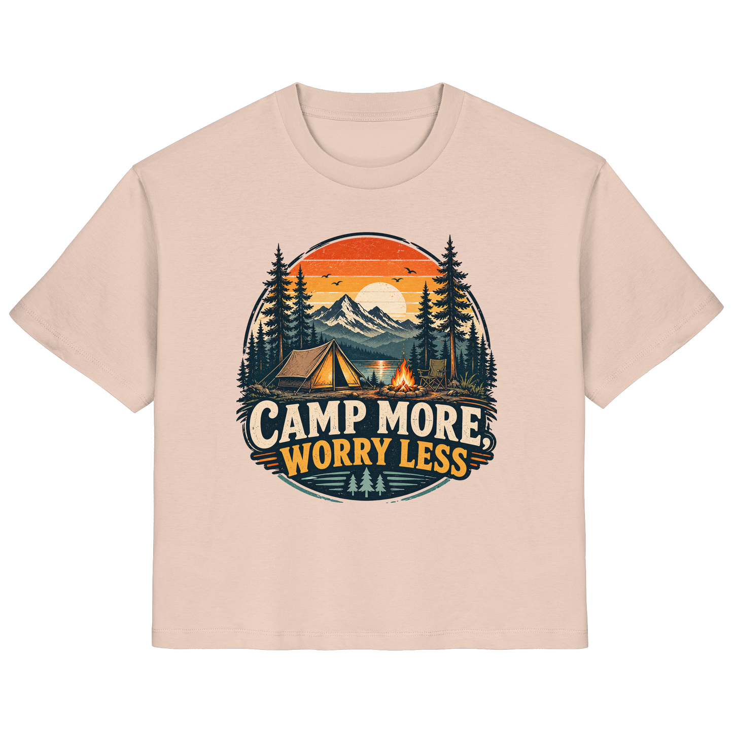 Clever Outdoor Camp More Worry Less - Ladies Organic Shirt