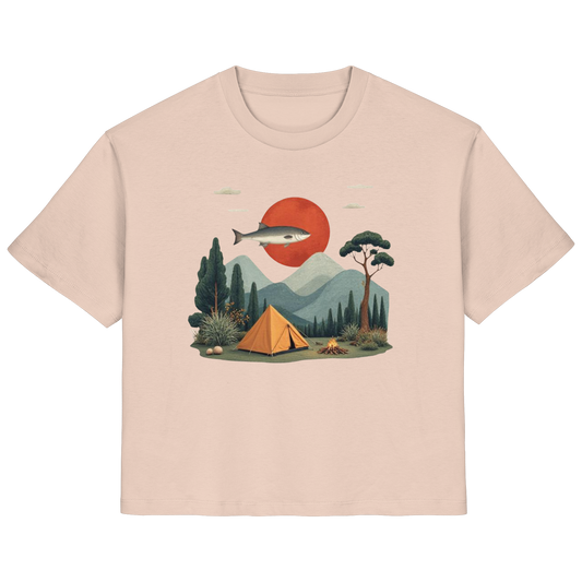 Clever Outdoor Red Sun Fish - Ladies Organic Shirt - clever-outdoor.de