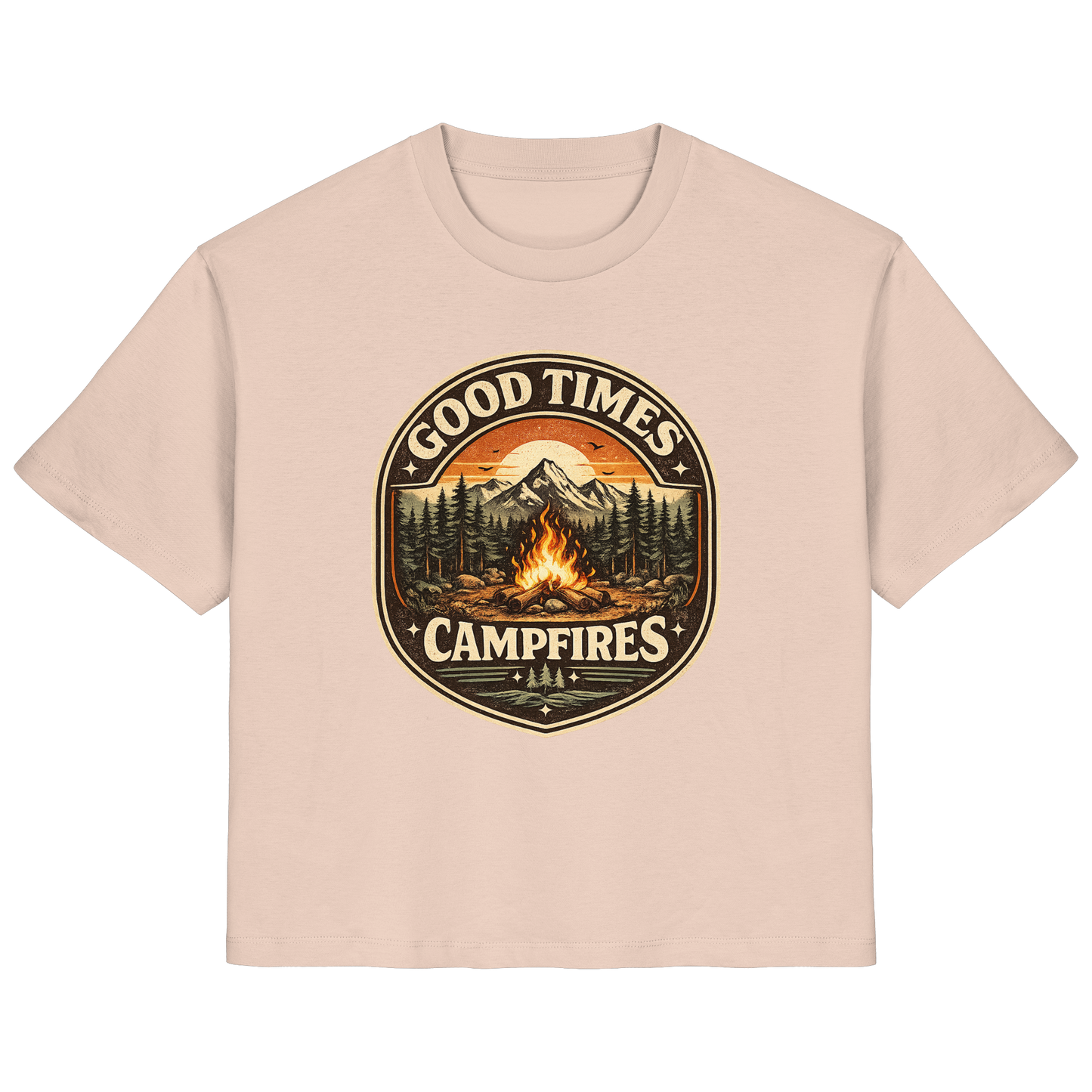 Clever Outdoor Good Times Campfires - Ladies Organic Shirt