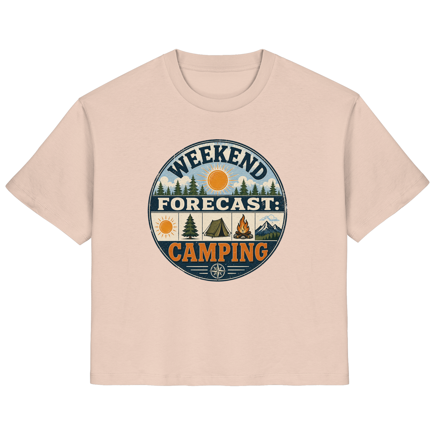 Clever Outdoor Weekend Forecast Camping - Ladies Organic Shirt