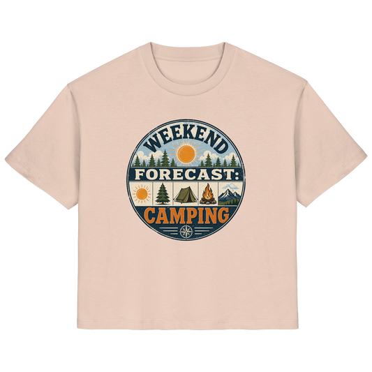 Clever Outdoor Weekend Forecast Camping - Ladies Organic Shirt - clever-outdoor.de