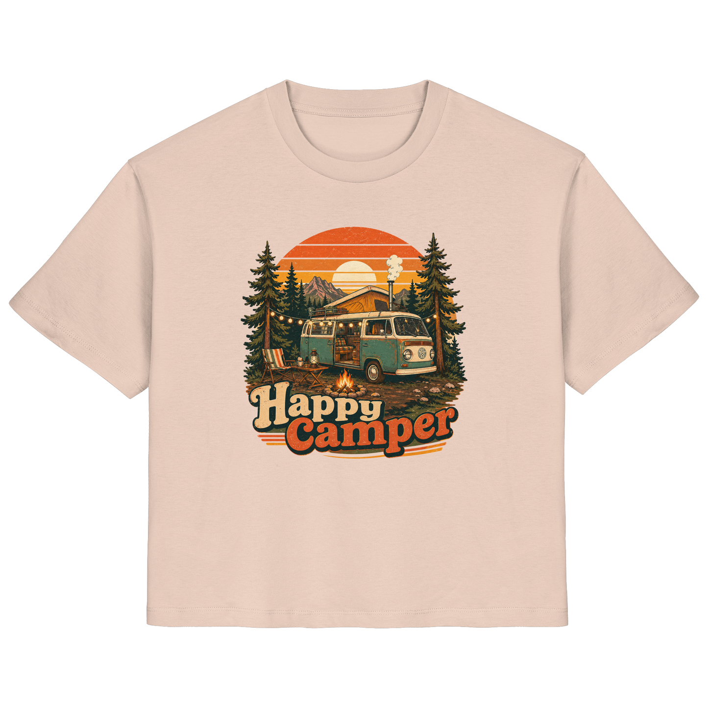 Clever Outdoor Happy Camper - Ladies Organic Shirt