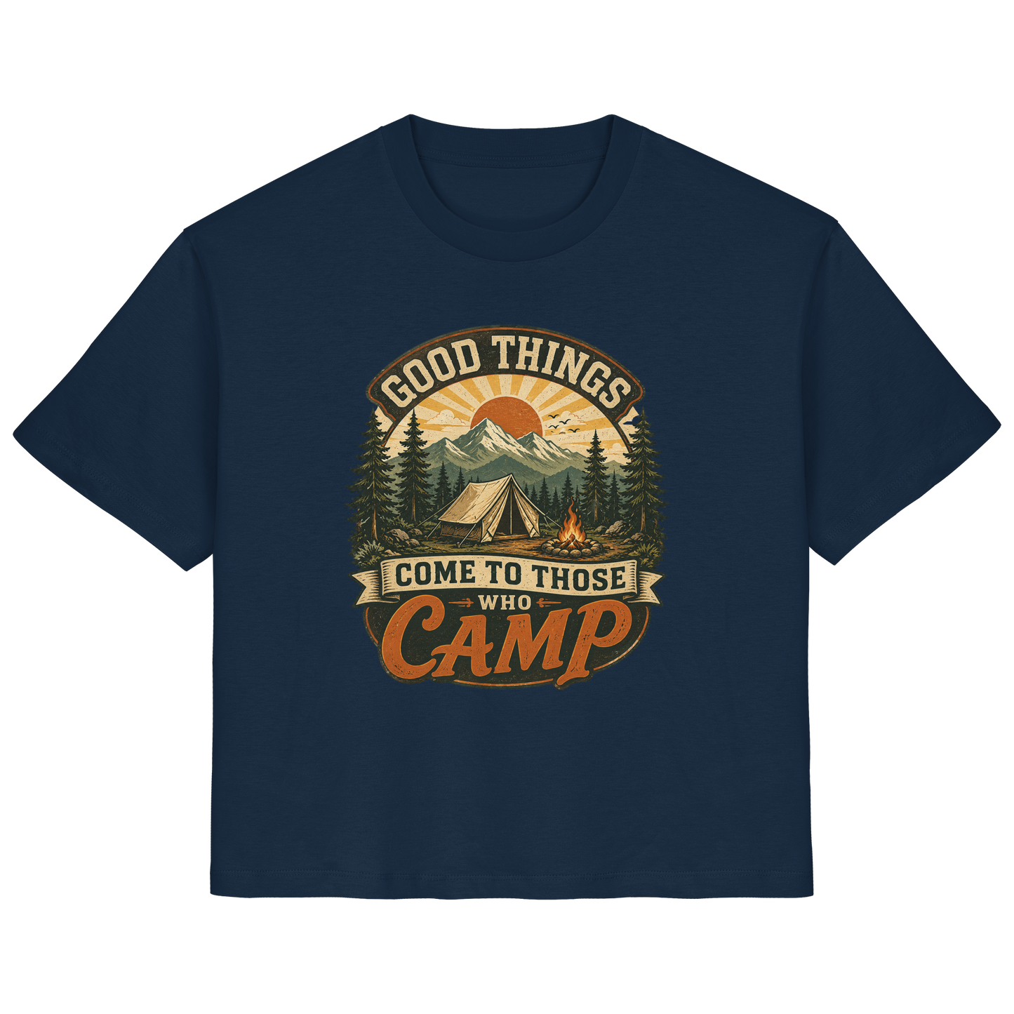 Clever Outdoor Good Things Come To Those Who Camp - Ladies Organic Shirt